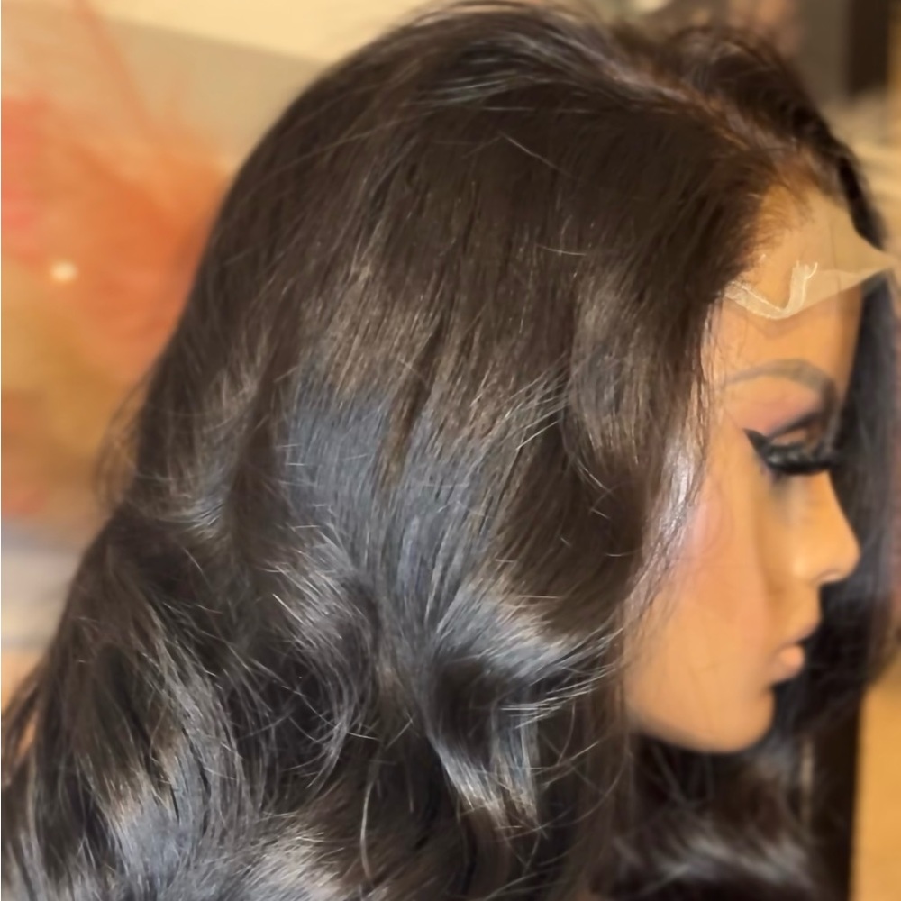 Camie - Single Donor Raw Cambodian 6x6 Transparent Lace Glueless Wig - Picture 3 of 4